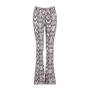 CoolCat Junior flared broek Philou met panterprint ecru/zwart/bruin