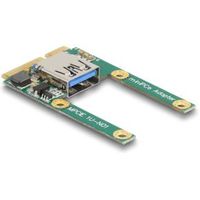 Delock 80039 Mini PCIe I/O 1 x USB 2.0 Type-A female volledige grootte / halve grootte - thumbnail