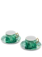 L'Objet lot de deux tasses en porcelaine - Vert