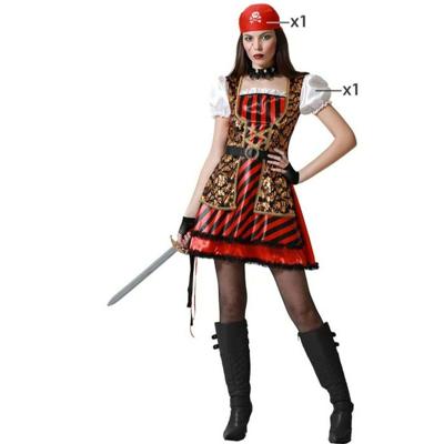Kostuums voor Volwassenen Rood Piraat Vrouw Maat M/L