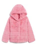 Apparis manteau Goldie en fourrure artificielle à capuche - Rose