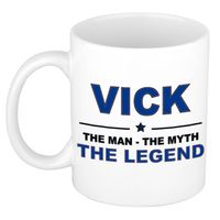 Naam cadeau mok/ beker Vick The man, The myth the legend 300 ml - Naam mokken