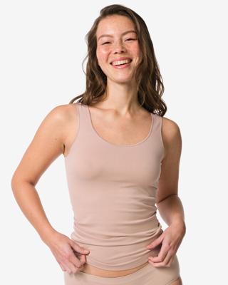 HEMA Dameshemd naadloos micro beige (beige)