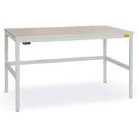 Manuflex LC1908.7035 ESD ESD-werktafel CANTOLAB standaard met melamine schijf, bxdxh = 1200 x 800 x 765-785 mm Grijs-wit (RAL 7035)