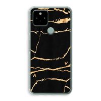 Gouden marmer: Google Pixel 5 Transparant Hoesje