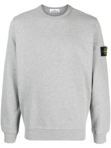 Stone Island sweat en coton à patch Compass - Gris