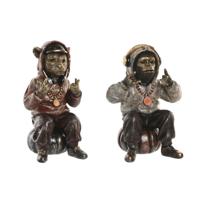 Decoratieve figuren Home ESPRIT Bruin Gouden 18,5 X 16,5 X 26,5 CM (2 Stuks) Decoratieve figuren Home ESPRIT Bruin Gouden 18,5 X 16,5 X 26,5 CM (2 Stuks)