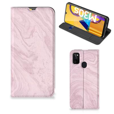 Samsung Galaxy M30s | M21 | Standcase | Marble Pink - Origineel Cadeau Vriendin