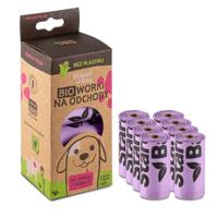 STARCHBAG BIO composteerbare zakjes voor uitwerpselen lila - 8x15 stuks
