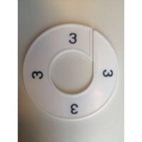 Maatring 9cm wit/zwart 3