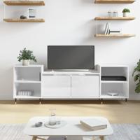 Tv-meubel 160x35x55 cm bewerkt hout hoogglans wit