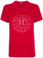 Karl Lagerfeld t-shirt à logo strassé - Rouge