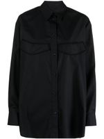 Simone Rocha chemise à boutonnière latérale - Noir