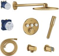 Grohe Grohtherm SmartControl Perfect regendoucheset met Rainshower 310 SmartActive Cool Sunrise Geborsteld