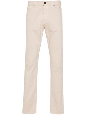 Zegna pantalon en coton à coupe droite - Tons neutres