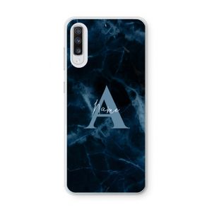 Midnight Marble: Samsung Galaxy A70 Transparant Hoesje