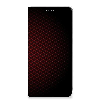 Samsung Galaxy A21s | Hoesje met Magneet | Geruit Rood