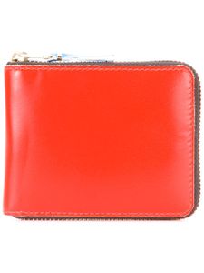 Comme Des Garçons Wallet portefeuille zippé colour block - Jaune