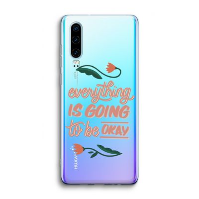 Optimistic flower girl: Huawei P30 Transparant Hoesje