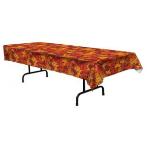 Plastic tafelkleden met herfstbladeren - feest thema - 275 x 135 cm - herfst tafel