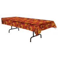 Plastic tafelkleden met herfstbladeren - feest thema - 275 x 135 cm - herfst tafel - thumbnail