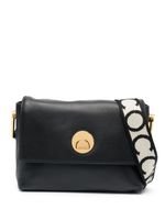 Coccinelle sac à bandoulière à bride logo - Noir