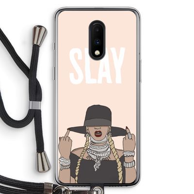 Slay All Day: OnePlus 7 Transparant Hoesje met koord