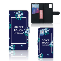 Samsung Galaxy A31 Portemonnee Hoesje Flowers Blue DTMP - thumbnail