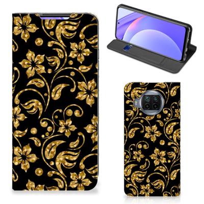 Xiaomi Mi 10T Lite Smart Cover Gouden Bloemen Xiaomi Mi 10T Lite Smart Cover Gouden Bloemen