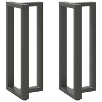 Bartafelpoten 2 st T-vormig 40x35x(100-101) cm staal antraciet
