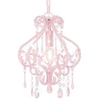 VidaXL Plafondlamp met kralen rond e14 roze