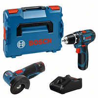 Bosch Blauw - Combopack | 12V | GSR 12V-15 + GWS 12V-76 +2x2.0Ah + GAL 12V-40 (L) - 0615990N2U