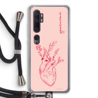 Blooming Heart: Xiaomi Mi Note 10 Pro Transparant Hoesje met koord Blooming Heart: Xiaomi Mi Note 10 Pro Transparant Hoesje met koord