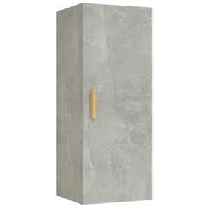 vidaXL Wandkast 34,5x34x90 cm bewerkt hout betongrijs