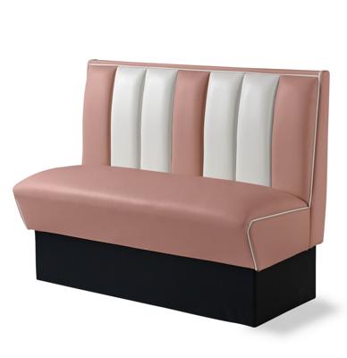 Amerikaanse Dinerbank 120 cm Dusty Rose - Bel Air Retro Fifties Furniture HW120