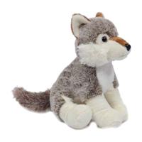 Pia Toysknuffeldier Wolf - zachte pluche stof - grijs - 25 cm