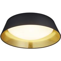LED Plafondlamp Rond - 18W Warm Wit 3000K - Mat Zwart Textiel
