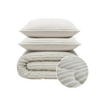 1+1 Gratis Wasbaar Lazy Dekbed Zonder Overtrek - Zonder Overtrek - Teddy Rib - Beige - Dekbed-Discounter.nl