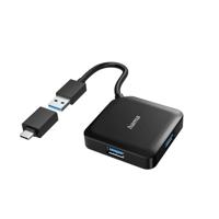 Hama USB 3.0-hub 4 poorten Zwart