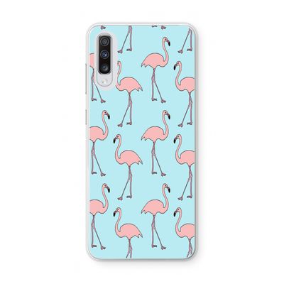 Anything Flamingoes: Samsung Galaxy A70 Transparant Hoesje