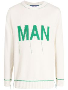 Junya Watanabe MAN sweat à logo en jacquard - Tons neutres