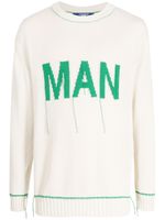 Junya Watanabe MAN sweat à logo en jacquard - Tons neutres - thumbnail