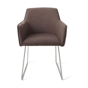 Jesper Home Hofu eetkamerstoel Potters Clay slide steel