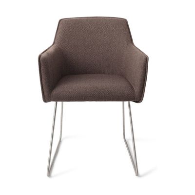 Jesper Home Hofu eetkamerstoel Potters Clay slide steel