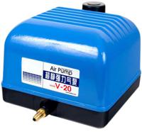 Aquaforte V-20 Luchtpomp - 1200L/h Capaciteit, 15W, Duurzaam Aluminium voor Gezonde Vijvers