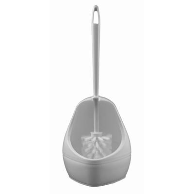 Sorex Wc/toiletborstel en houder - toiletgarnituur - wit - kunststof - druppelvorm - 35 cm
