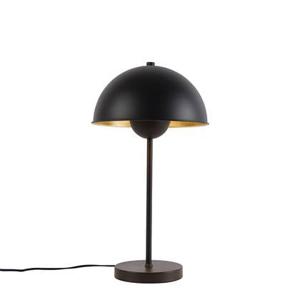 QAZQA Retro tafellamp mushroom zwart met goud - Magnax