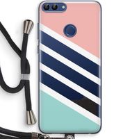 Strepen pastel: Huawei P Smart (2018) Transparant Hoesje met koord