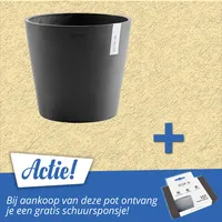 Bloempot Amsterdam 40 cm Donkergrijs Antraciet Ecopots - thumbnail