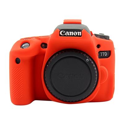 PULUZ zachte siliconen beschermhoes voor Canon EOS 77D (rood)